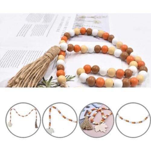 Premium Durable Woven Tassel Bead String Wall Hanging Decor Linen Rope Linen Rope Bead String Lightweight for Halloween