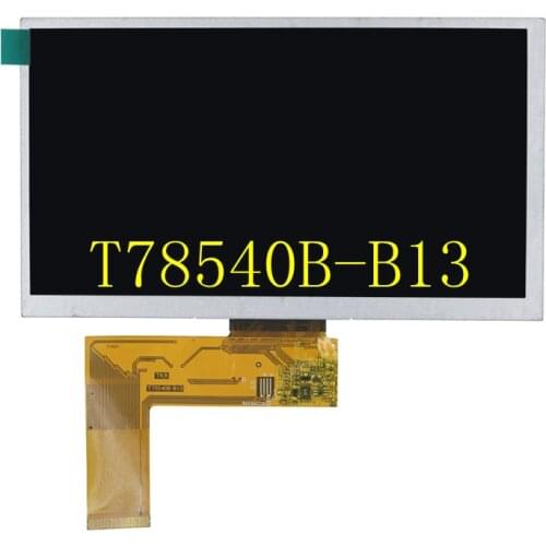 Compatible replacement 40 pin 7 inch navigator E road hd-x10 X9 t78540b-b13 LCD screen with touch screen (not original)