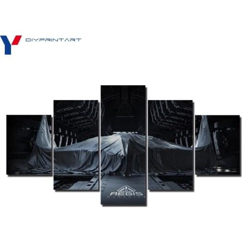 Star Citizen Aegis X 5 Panel Wall Art Game Poster Painting for Bedroom Decoration A0888
