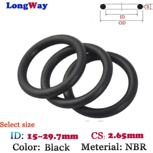 CS2.65 ID15.0mm Fluoro Rubber O-Ring 10pcs Washer Seal Plastic gasket Silicone ring film oil and water seal gasket NBR material