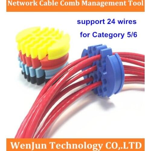 24 wires Thick Stronger 5 category/6 category Network cable comb machine Wire harness Arrangement tidy tools for computer room