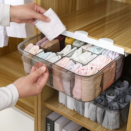 Multi-size Drawer Underwear Storage Box Household Compartmental Wardrobe Sock Bra Closet Finishing Multifunctional Storage Boxes
