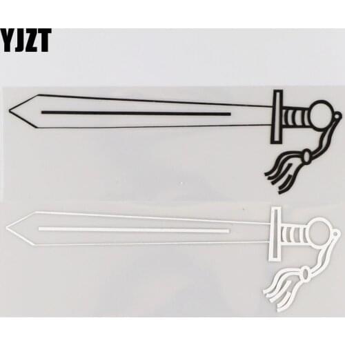 YJZT 17.1CM*5.2CM Sword Weapon Car Sticker Vinyl Applique Pattern Personalized Decoration 1A-0422