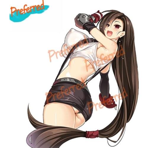 Female Warrior Final Fantasy VII Tifa Lockhart Render Anime Girl Decal Motocross Racing Laptop Helmet Trunk Wall Car Sticker