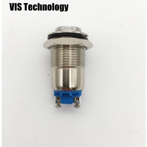 1pc 16mm IP67 Metal Push Button Switch Waterproof Self-lock Self-reset Momentary Locking Latching High Momentary Round Shape