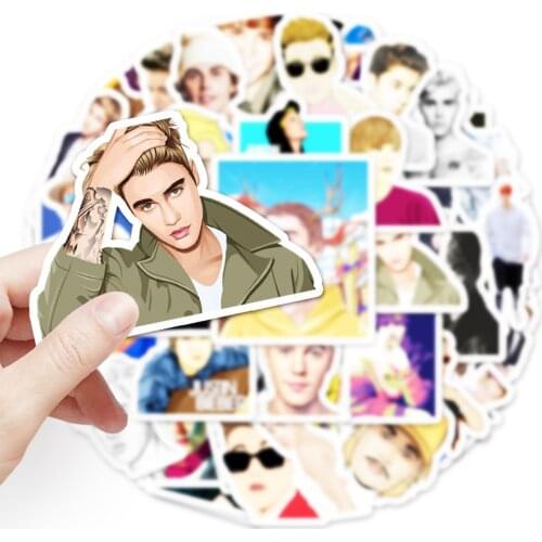 10/51pcs Singer Justin Bieber Graffiti Stickers Waterproof Suitcase Notebook Scooter Classic Toy Sticker