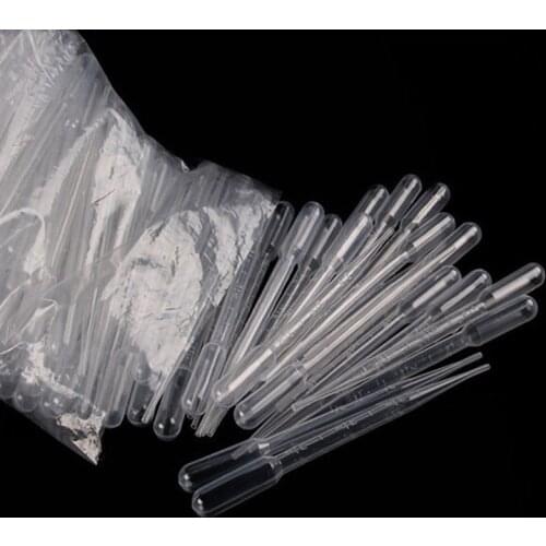 100pcs/lot 1ml,2ml,3ml,5ml Pipettes Disposable Plastic Graduated Pasteur Pipette Dropper Polyethylene wholesale FZ02