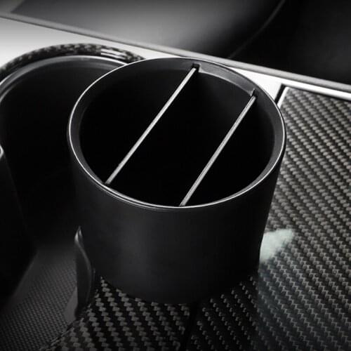 Car Central Control Storage Box Water Cup Limiter Card Holder Slot Storage Modified Accessories For Tesla Model 3 Accessories