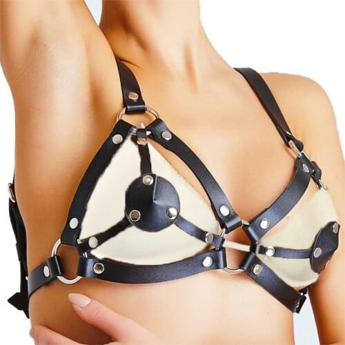 CKMORLS Leather Sexy Body Chest Harness Women Toys For Adults Sexy Adjustable Lingerie Costumes Suspender Erotic BDSM Bondage