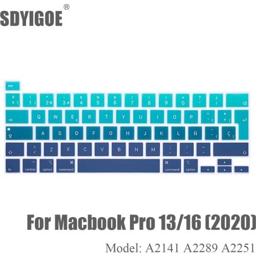 For macbook Pro13 2020 New pro16 keyboard cover With ñ Spanish protector Keyboard case Keyboard protective film A2289A2251 A2141