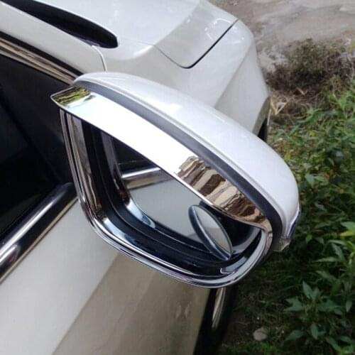 For Scirocco 2009 - 2016 Car Rearview Mirror Frame Cover Rain Eyebrow Covers trim Auto Accessories
