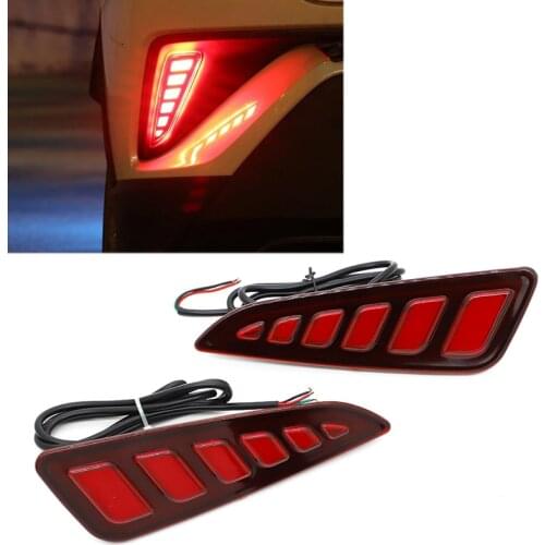 For Toyota C-HR CHR 2016 - 2020 Car Flashing Multi-function Reflector Lamp Rear Fog Lamp Light Rear Running Light Brake Light