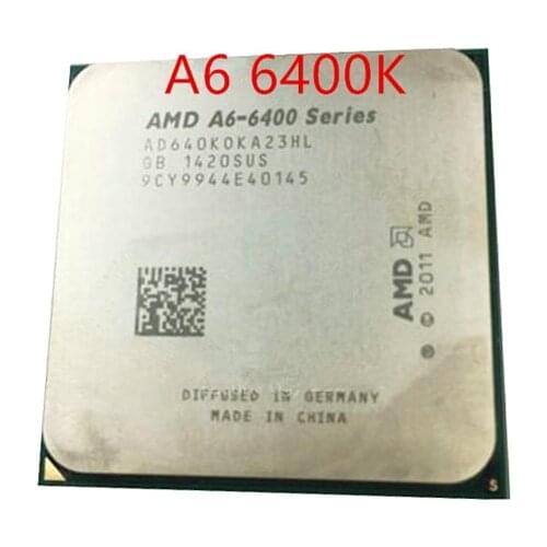 FREE SHIPPING AMD A6-Series A6-6400K 3.9G 65W Dual-Core CPU Processor AD640KOKA23HL Socket FM2