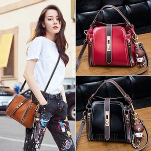 Shangxin small bag female 2019 new autumn tide wild fashion bucket bag shoulder messenger bag leather texture female bag