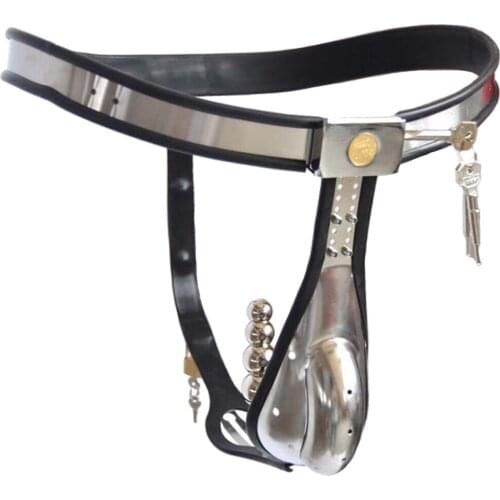 Manyjoy Stainless Steel Male Chastity Belt with Anal Plug Metal Underwear Bdsm Bondage Lock Chastity Cage Device Sex Toys