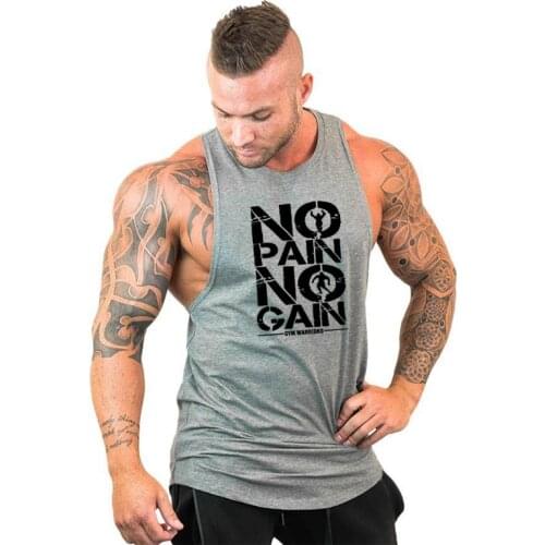 Gym Tank Top Men Workout Clothing Bodybuilding Stringer Men Muscle Vests Cotton Y back Singlets debardeur fitness homme