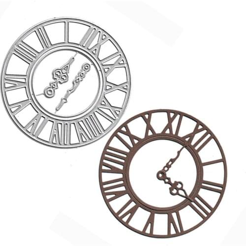 Clock Metal Dies Cutting for Scrapbooking DIY Card Making Album Decoration Paper Art Embossing Ttemplate Clear Stamp and Dies