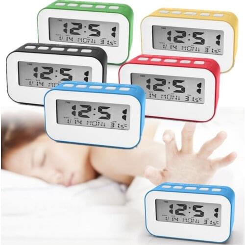 Mini Alarm Clock With Snooze Function Weather Forecast Night Light Adjustable Alarm Music Sounds Backlight Display 40% off