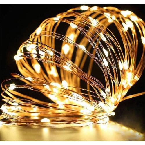 2/3/5M LED Battery Miniature Rice Noodle Copper Fairy String Lights Christmas Wedding Holiday Lantern Party Decoration Home