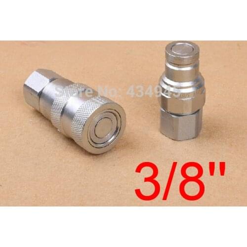New 3/8'' inch 3000psi FF hydraulic quick connector plane Flat Face Series Hydraulic Quick Couplings for navvy rooter excavator