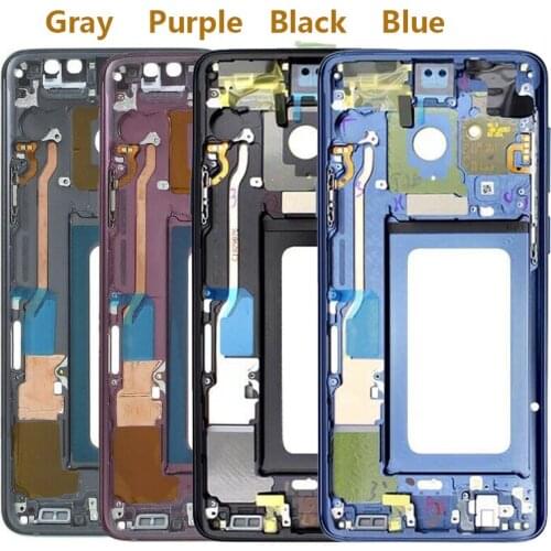 Original Middle Frame Chassis For Samsung Galaxy S9 G960F G960U S9plus S9+ G965 G965U G965F Front Housing Bezel Case Replacement