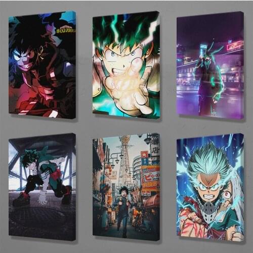 Anime BNHA Deku Manga design Poster Canvas Wall Art Decoration prints for living Kid Children room Home bedroom decor painting