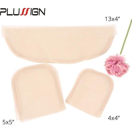 Plussign 5Pcs 4*4 Closure Foundation Hair Accessories Hd Lace For Making Wigs Closure Frontal Transparent 13*4 Frontal Lace Net