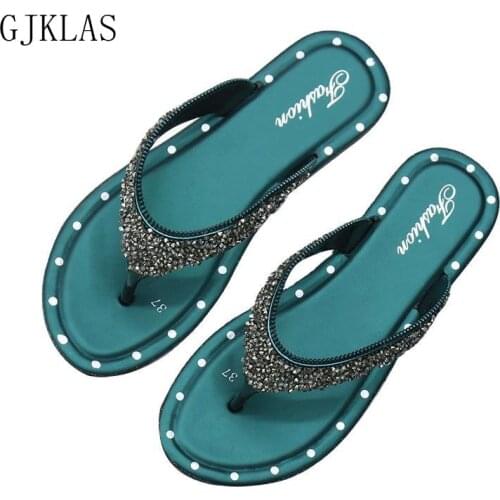 Beach Shoes Women Flip Flops Flats Slippers Women Summer Crystal Slippers Fashion Shoes Girls Sandal Women Slipper Flip Flop