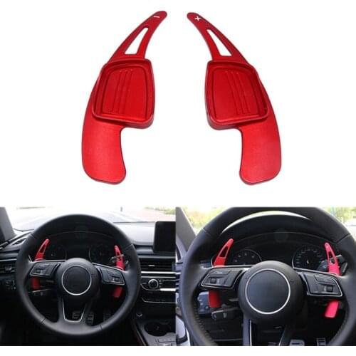 1 Pair Car Steering Wheel Extension Shifters Shift Aluminum Shift Paddles for Audi A3 A4L A5 S3 S4 Q2 Q5 Q7 TT TTS 2017 2018