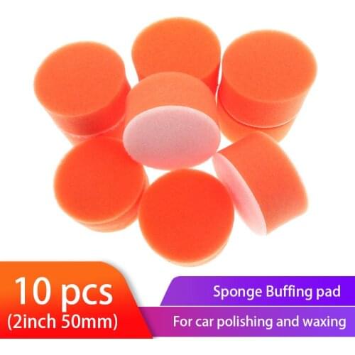 2 inch 50mm Gross Polishing Buffing Pad Flat sponge Car Polisher Buffer pads Clean waxing Auto paint maintenance care,pack of 10