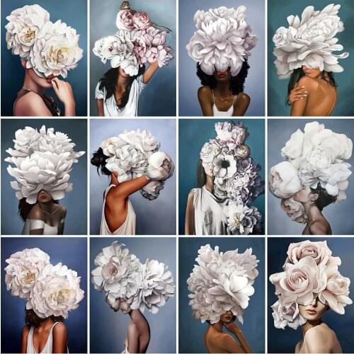 Full Round Square Diamond Painting Girl Portrait Diamond Embroidery Cross Stitch Kits Woman Rhinestone Picture Home Decoration