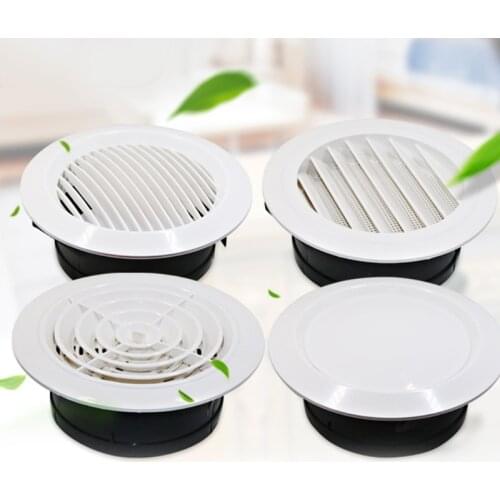 2021 Adjustable Round Air Vent ABS Exhaust Louver Grille Air Ventilation Cover Compatible w/ Bathroom Office Kitchen 3/5 Inch