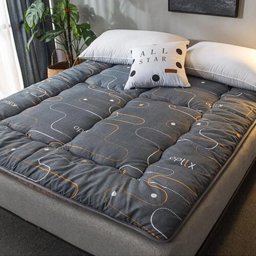 Cute cartoon comfortable Soft Foldable Tatami Mattress bedroom dormitory Mattress Topper Tatami Thick Warm Mattress with straps