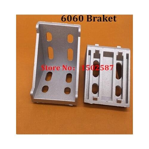 4pcs 6060 Brackets Corner fitting angle aluminum 60x60 L Connector bracket fastener for 6060 Industrial Aluminum Profiles