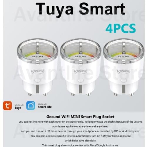 Gosund 15A WiFi Mini Smart Plug SP111 EU Socket Independent Tuya Remote Control For Alexa Google Home No Hub Required Smart Home