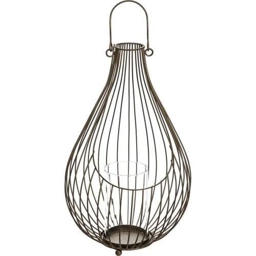 Vitale Pin Bronze Strip Wire Drop Candle Holder-AK.EZ0107