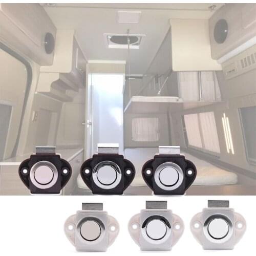 High Quality Metal Push Button Latch Cabinet Door Catch Keyless Cupboard Locks for RV Yachts Steamship Camper Caravan