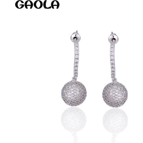 GAOLA Women Vintage Ball Pendant Dangle Earrings For Women Christmas Brincos GLE4660
