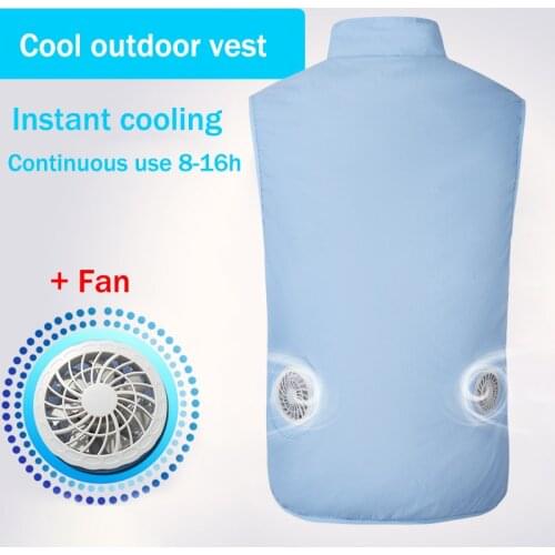 New USB Fan Cooling Hiking Vest Fishing Cycling Vest Air Conditioning Work Outdoors Quick Cooling Vest Summer Cooling Men/women