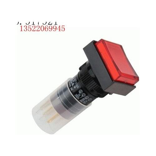 [ZOB] DECA P16LMT1-1AB D16LMT1-1AB R G B Y O W Taiwan Progressive Alliance switch rectangular --10pcs/lot