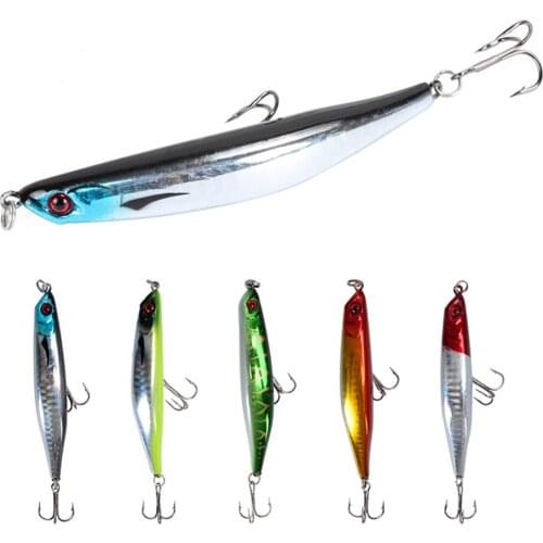 1pcs Pencil Fishing Lure 9cm 7.5g Topwater Floating Hard Bait Sub Surface Dying Fish Lures Minnow Pesca Fishing Tackle