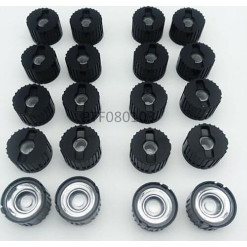 10pcs 5/8/15/25/30/45/60/90/120 degrees LED Lens With Black Holder For 1W 3W 5W High Power LED Lamp Light
