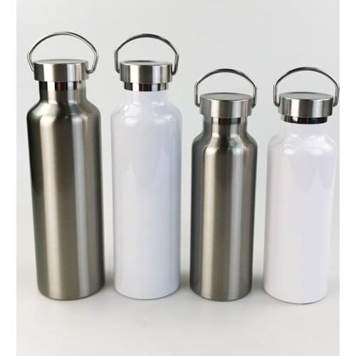 2pcs 600ml/750ml Blank Sublimation thermos Bottle Cup Transfer Prtinting by Sublimation INK DIY Heat Press Printing Machine