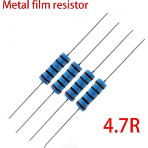 20pcs 4.7 Ohm 2W 4.7R 4R7 Metal Film Resistor 1% Error