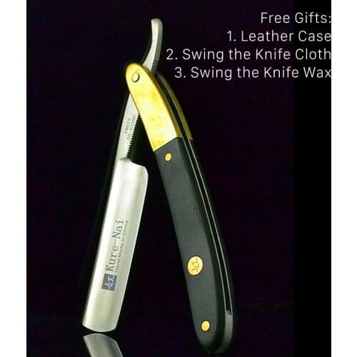 4pcs/set Classic Carbon Steel Shave Straight Edge Razor Folding Shaving Knife Manual Razor Ebony Handle Gifts For Men G1124