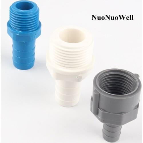 50pcs 1/2" 3/4" Thread To 8~16mm Pagoda Joints PVC Tube Adapter Irrigation Water Pipe Connectors Aquarium Fish Tank Hose Joint