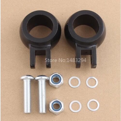 Aluminum Motorbike 1-1/4" 32MM Engine Crash Clamp Bar Highway Foot Peg Mount Bracket For Harley Black Bar Clamp Set