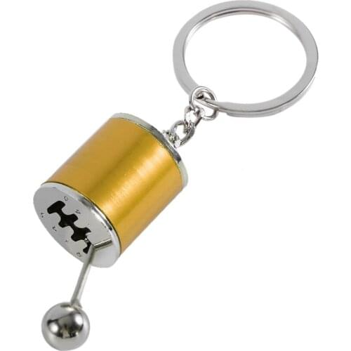 GENBOLI Creative Car Stalls Head Keychain Simulation Model Car Parts Gear Position Bag Accessories 4 Colors fashion jewelry