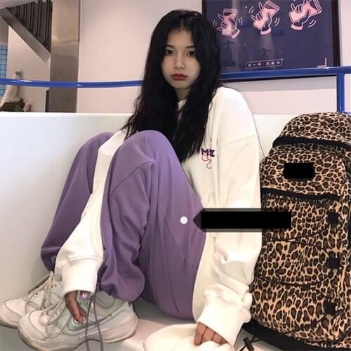 Loose Wide Leg Trousers Ins Retro Teens Harajuku All-match Unisex Streetwear y2k штаны женский woman pants Casual Chic Oversize