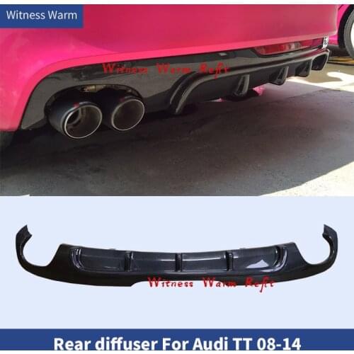 Carbon Fiber / FRP Auto Car Rear Bumper Diffuser Lip for Audi TTS Bumper 2008 - 2014 TT 2013 2014 Bumper Guard Spoiler